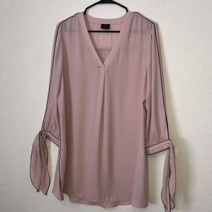 Worthington Pink/black blouse Size Lg
